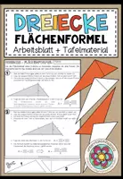 Vorschau - Arbeitsblätter - DREIECKE - Flächenformel (Arbeitsblatt + Tafelmaterial) - Deckblatt