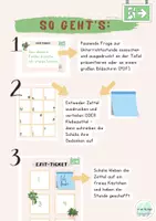 Vorschau - Arbeitsblätter - Exit Ticket Stundenabschluss Sicherung für jede Stunde Reflexion - Seite 2
