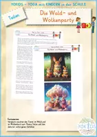Vorschau - Aufgabenkarten - Teilen Fantasiereise Wald- und Wolkenparty - Deckblatt