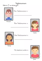 Vorschau - Arbeitsblätter - Mien Telefonnummer - Partnerarbeit zu Tallen / Zahlen - Niederdeutsch - Seite 2