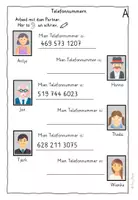 Vorschau - Arbeitsblätter - Mien Telefonnummer - Partnerarbeit zu Tallen / Zahlen - Niederdeutsch - Deckblatt