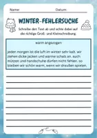 Vorschau - Arbeitsblätter - Fehlertexte Klasse 2/3 Winter (Rechtschreibfehler) - Seite 2