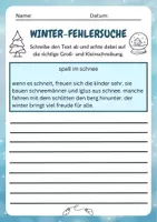 Vorschau - Arbeitsblätter - Fehlertexte Klasse 2/3 Winter (Rechtschreibfehler) - Seite 3
