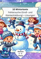 Vorschau - Arbeitsblätter - Fehlertexte Klasse 2/3 Winter (Rechtschreibfehler) - Deckblatt