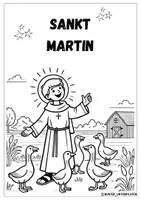 Vorschau - Mal- und Bastelvorlagen - Ausmalbilder zu Sankt Martin - Seite 3