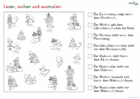 Vorschau - Arbeitsblätter - Weihnachten - Lesen, suchen und ausmalen - Seite 2