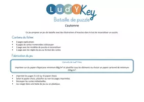 Aperçu - Apprentissages en autonomie - BATAILLE DE PUZZLE AUTOMNE - Page 1