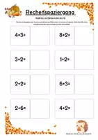 Vorschau - Fördermaterial/Inklusion - Rechenspaziergang - Addition bis 10 (Herbst) - Seite 3