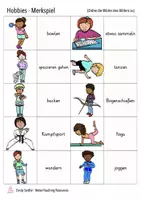 Vista previa - Unidades / Secuencias / Situaciones de Aprendizaje - Deutsch MEMO Spiele Materialpaket (juegos Alemán) - página 2
