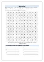 Vorschau - Arbeitsblätter - Fette: Kreuzworträtsel, Wortgitter - Seite 1
