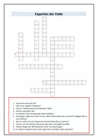 Vorschau - Arbeitsblätter - Fette: Kreuzworträtsel, Wortgitter - Deckblatt