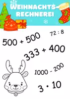 Vorschau - Arbeitsblätter - Weihnachten Mathematik Klasse 3 - Deckblatt