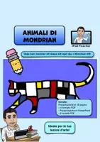 anteprima - Programmi scolastici / Materiali per docenti - ARTE : Gli animali di Mondrian con 8 pochoir di animali - Pagina di copertina