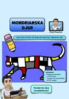förhandsvisning - KONST - steg för steg: Mondrians djur med 8 djurstenciler - försättsblad