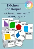 Vorschau - Spiele - Flächen und Körper - Ich habe... Wer hat...? - Deckblatt
