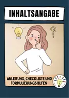 Vorschau - Arbeitsblätter - Inhaltsangabe (Anleitung, Checkliste und Formulierungshilfen) - Deckblatt
