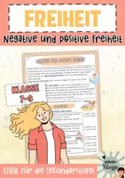 Vorschau - Arbeitsblätter - ETHIK: Negative und positive FREIHEIT - Sekundarstufe 1+2 - Deckblatt