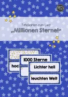 Vorschau - Merkblätter - Wortkarten zum Lied: "Millionen Sterne" - Deckblatt