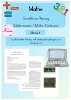 Vorschau - Lehrpläne/Lehrermaterial - Schriftliche Planung zum Unterrichtsbesuch Mathe 'Zahlenmauern + Mathe-Konferenz' - Deckblatt