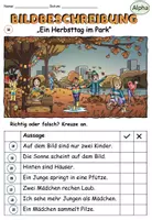 Vorschau - Arbeitsblätter - AnybookPro Material: Bildbeschreibung „Ein Herbsttag im Park“ - Seite 3