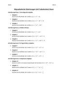 Vorschau - Arbeitsblätter - Biquadratische Gleichungen_mit Lösungen(Substitution) - Deckblatt