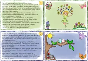 Vorschau - Spiele - Lesen Materialpaket Frühling, Lese-Merk-Kartei – 4 Differenzierungsstufen | Lesetraining Klasse 1–4 - Seite 2