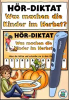 Vorschau - Arbeitsblätter - AnybookPro Material: Hör-Diktat - Was machen die Kinder im Herbst - Deckblatt