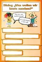Vorschau - Arbeitsblätter - AnybookPro Material: Dialog ordnen - Was wollen wir heute machen (Herbst) - Seite 1