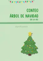 Vista previa - Hojas de trabajo - CONTEO ÁRBOL DE NAVIDAD (0 - 10) - página 1