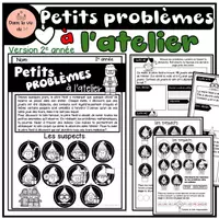 Aperçu - Préparation de séance / Séance complète - Petits problèmes à l'atelier du père Noël (CE1) - Page de couverture