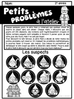 Aperçu - Préparation de séance / Séance complète - Petits problèmes à l'atelier du père Noël (CE1) - Page 1