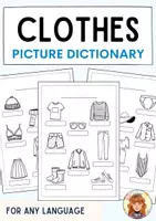 Vorschau - Arbeitsblätter - Clothes / Picture Dictionary / Bildwörterbuch Kleidungsstücke - Deckblatt