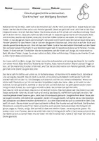 Vorschau - Arbeitsblätter - Arbeitsblatt: „Die Kirschen“ – Eine Kurzgeschichte von Wolfgang Borchert analysieren und verstehen 🍒📜 - Seite 1