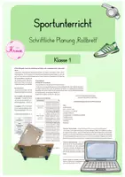 Vorschau - Lehrpläne/Lehrermaterial - Schriftliche Planung zum Unterrichtsbesuch Sport 'Rollbrett' - Deckblatt