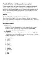 Vorschau - Spiele - Wörter mit Doppelkonsonanten. Puzzle- Wörter zur Einführung - Seite 1