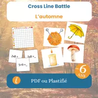 Aperçu - Apprentissages en autonomie - CROSS LINE BATTLE - additions et multiplications - automne - Page de couverture