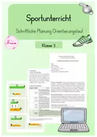 Vorschau - Lehrpläne/Lehrermaterial - Schriftliche Planung zum Unterrichtsbesuch Sport 'Orientierungslauf' - Deckblatt