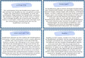 Vorschau - Arbeitsblätter - Wissenskarteien und Steckbrief - Buddhismus - Seite 3