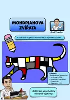 Náhled - umění - krok za krokem: Mondrianova zvířata s 8 šablonami zvířat - krycí list