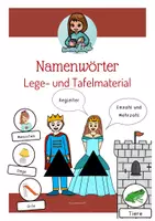 Vorschau - Fördermaterial/Inklusion - Namenwörter nach Montessori - Lege- und Tafelmaterial - Deckblatt