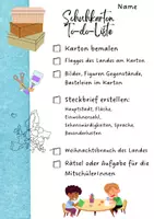 Vorschau - Stundenentwürfe - Komplettpaket Referat Europa "Mein Land im Schuhkarton" - Deckblatt