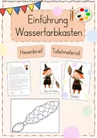 Vorschau - Arbeitsblätter - Einführung Wasserfarben (1. bis 4. Klasse) spannende Geschichte - Deckblatt