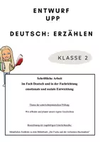 Vorschau - Unterrichtsreihen - Entwurf: UPP Deutsch Erzählen Klasse 2 - Deckblatt