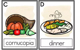 Aperçu - Cartes / Images - Thanksgiving A-Z - Flashcards - Page 2
