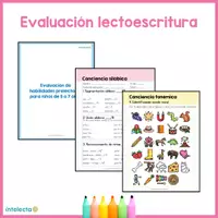 Vista previa - Hojas de trabajo - Evaluación lectoescritura - Portada