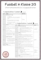 Vorschau - Stundenentwürfe - SPORT: Doppellektionen Fussball: Klasse 2/3 - Deckblatt