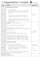 Vorschau - Stundenentwürfe - SPORT: Doppellektionen Fussball: Klasse 2/3 - Seite 1