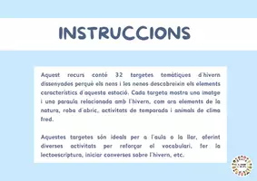 Vista previa - Tarjetas / Manipulativos - Targetes hivern - página 1