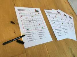 Vorschau - Aufgabenkarten - Hunderterfeld - Rotkäppchen - Seite 1