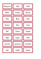 Vorschau - Stationenlernen - Rotkäppchen - Dosendiktat, individuelle Auftragskarte & Wörter - Seite 1